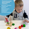 Развивающая игра деревянная пирамидка "Геометрическая фантазия" Красноармейская игрушка
