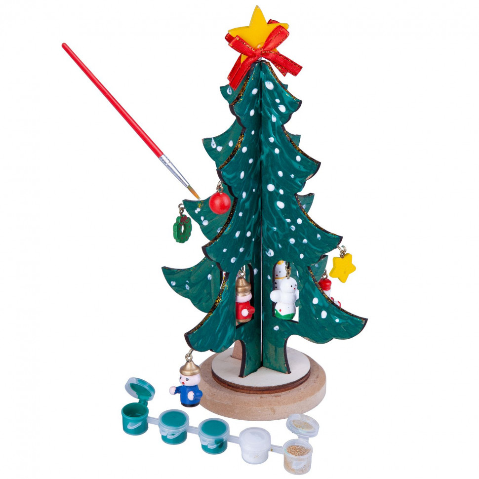 Набор для творчества "Новогодняя елочка-раскраска с игрушками" 23 см BONDIBON.