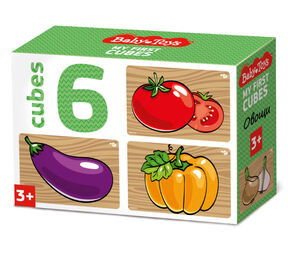 Кубики "Овощи" 6 шт