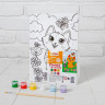 Холст для рисования по номерам «Котёнок с бабочкой» 21×15 см