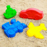 Набор для игры в песке "Транспорт. 4 формочки для песка", цвета МИКС