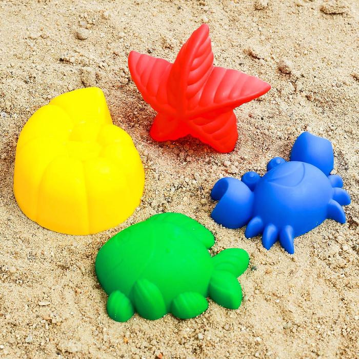 Набор для песочницы "Морские животные. 4 формочки для песка", МИКС